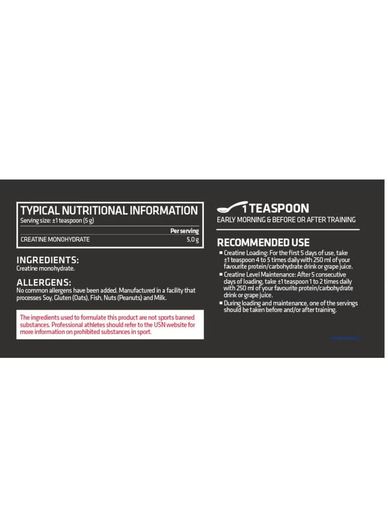 Pure Creatine Monohydrate 200g Unflavored – Supports Muscle Strength, Performance & Power