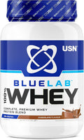 USN Blue Lab Whey Chocolate 908g – Premium Whey Protein Powder with Whey Isolate, Hydrolysate & Concentrate | 24g Protein with Added BCAAs | Post-Workout Muscle Recovery & Strength Support