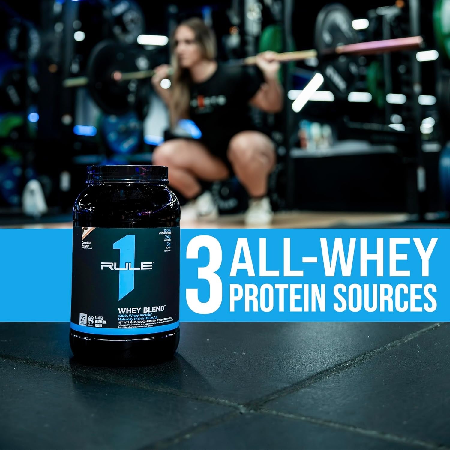 Rule1 1 Whey Blend Vanilla Ice Cream 5lbs