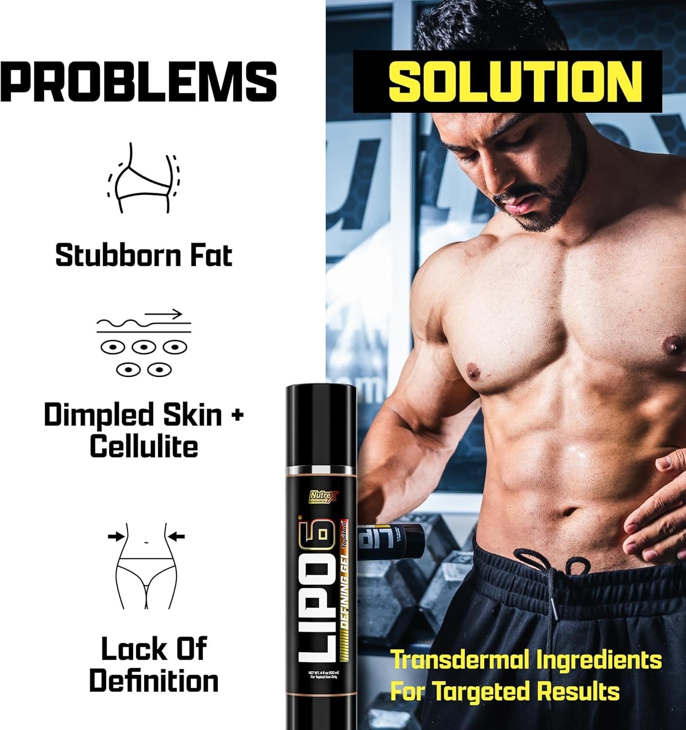 Nutrex research Lipo 6 Defining Gel with Topisorb Fast-Acting Technology, 0.2kg