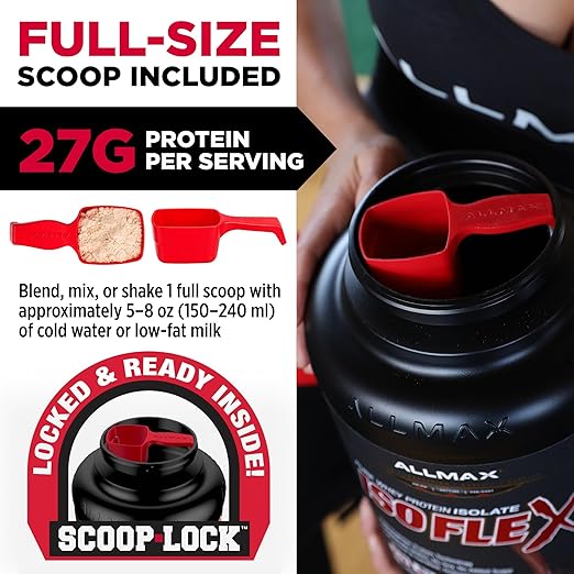 ALLMAX Nutrition Isoflex 100% Ultra-Pure Whey Protein Isolate, Chocolate, 5 lbs