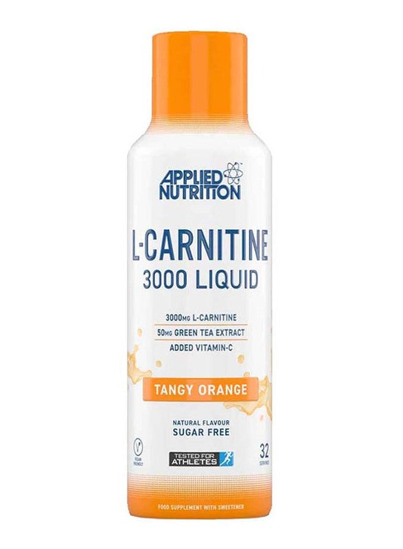 Applied Nutrition L Carnitine Liquid, 3000 mg, 32 Servings, Tangy Orange