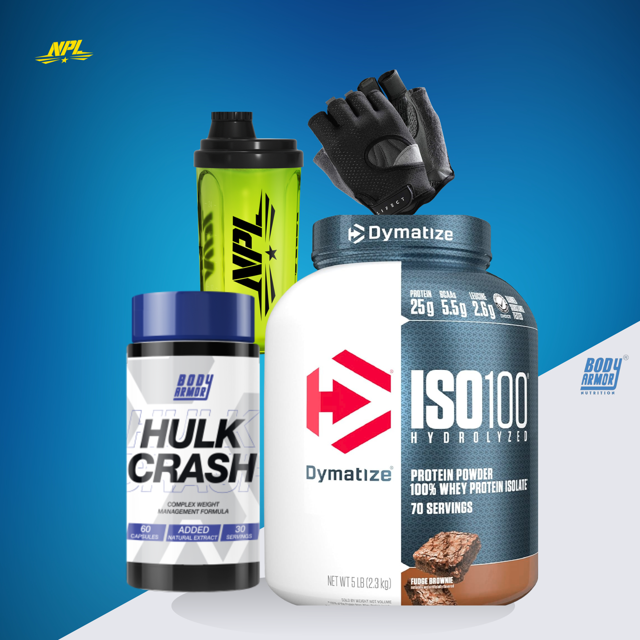 Whey Isolate + Hulk Crush (pre-workout)