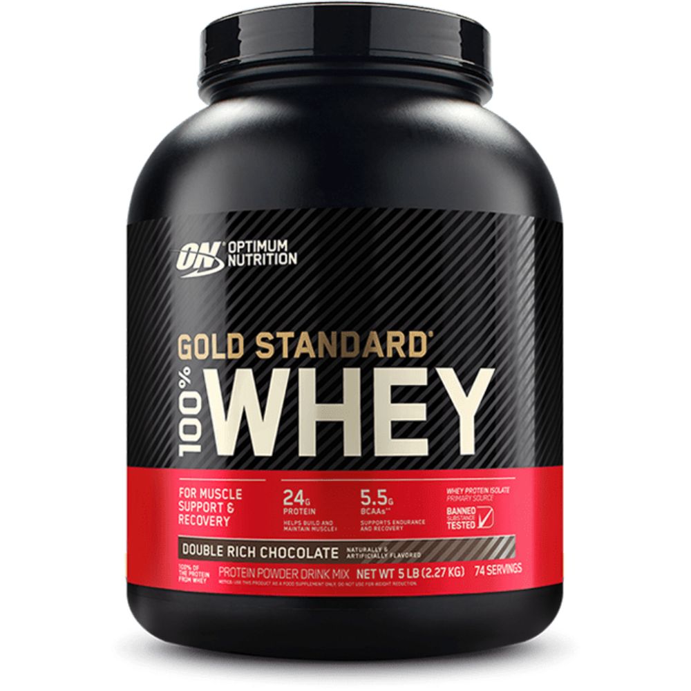 Optimum Nutrition Gold Standard 100% Whey Protein, Double Rich Chocolate, 5 LBExpress 60 min