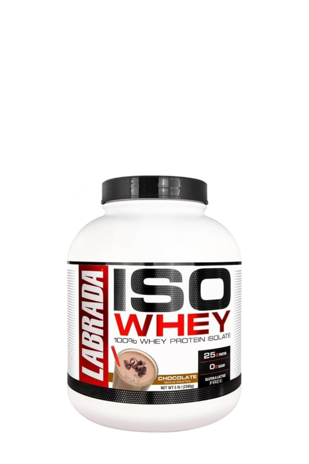 لابرادا نيوتريشن آيزو لين برو، مسحوق بروتين مصل اللبن المعزول الممتاز، بنكهة الشوكولاتة، 5 أرطال (قد يختلف شكل العبوة) 