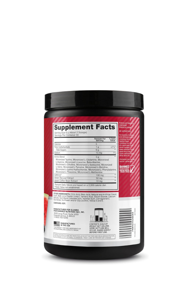 مشروب الطاقة الأساسي بالأحماض الأمينية بنكهة الفواكه، تغذية مثالية، 30 حصة