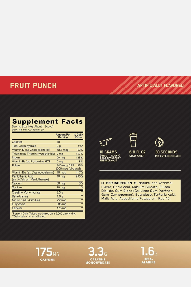 أوبتيموم نيوتريشن جي إس ما قبل التمرين بنكهة البطيخ 