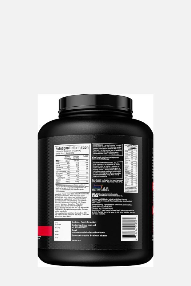 بروتين مصل اللبن فائق النقاء من ماسل تك نيترو تك، بنكهة الشوكولاتة الغنية المزدوجة، 5.00 رطل 