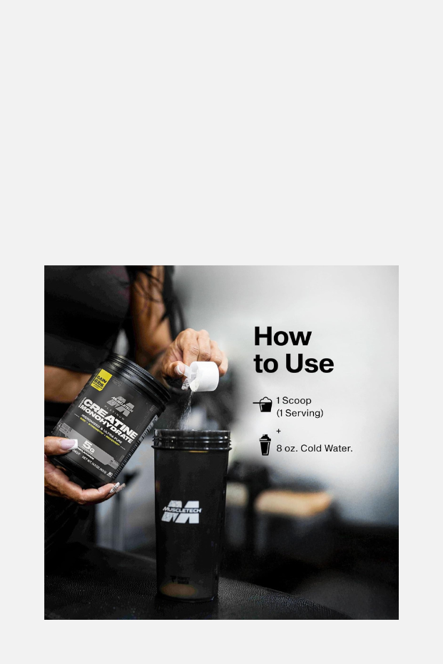 مسحوق كرياتين مونوهيدرات بلاتينيوم من ماسل تك، 100%، نقي، دقيق، لتعزيز استشفاء العضلات، يساعد على زيادة قوة العضلات، بدون نكهة، 400 غرام