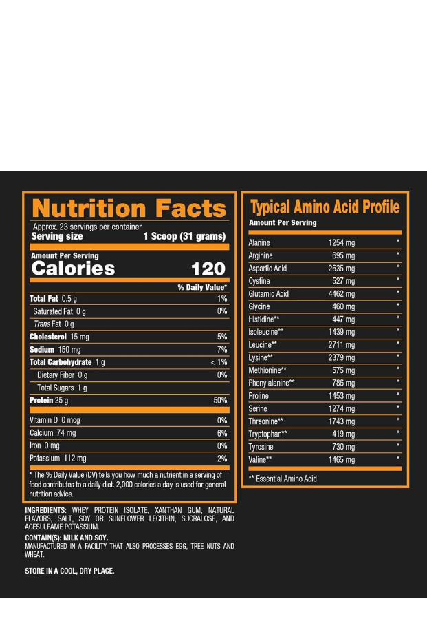 بروتين مصل اللبن المعزول ISO HD من بي بي آي سبورتس لنمو العضلات، 4.8 رطل 