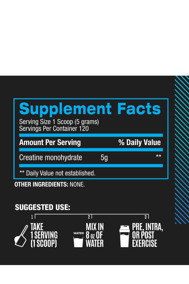 كرياتين بي بي آي سبورتس الميكروني - زيادة القوة - تقليل التعب - بناء العضلات الخالية من الدهون - كرياتين نقي 100% 