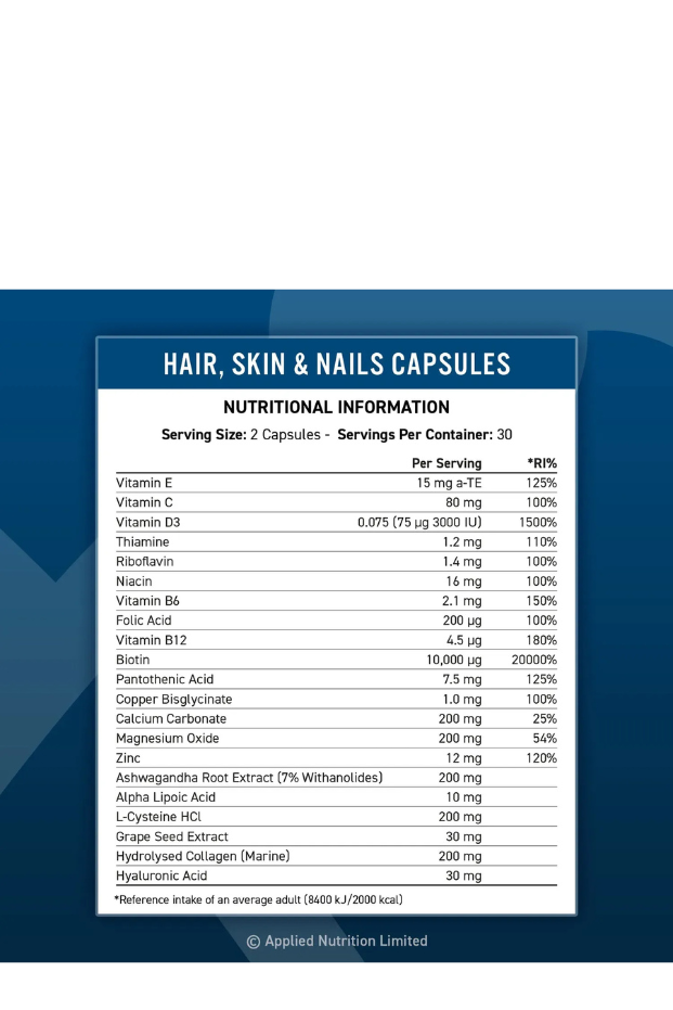 كبسولات الكولاجين للشعر والبشرة والأظافر 