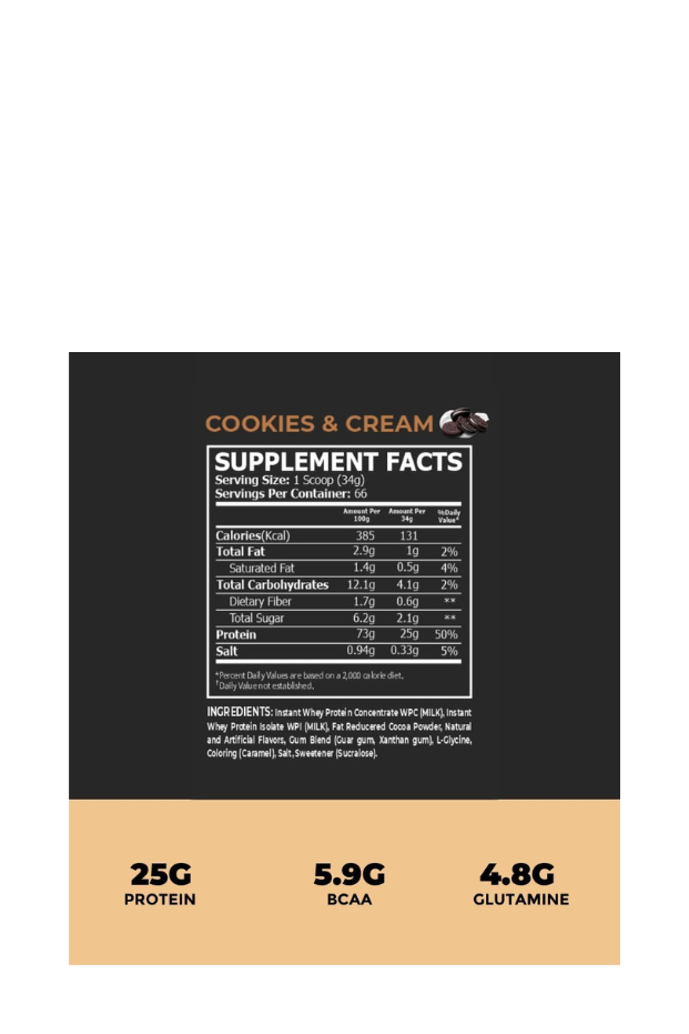 مسحوق بروتين مصل اللبن المعزول 100% من كور تشامبس | 67 حصة، 2 كجم | 25 جم بروتين | 6 جم أحماض أمينية متفرعة السلسلة | 0 جم دهون | دعم العضلات وتعافيها | بناء العضلات للرجال والنساء | تغذية رياضية | نكهة فانيليا ناعمة