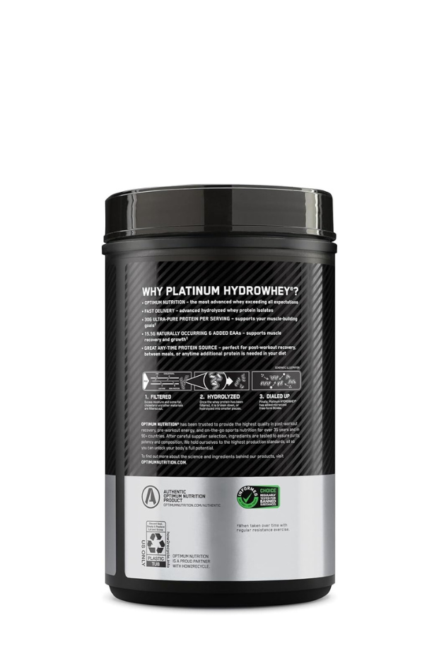 مسحوق بروتين أوبتيموم نيوتريشن (ON) بلاتينيوم هايدروواي، 30 غرام من البروتين - شوكولاتة تيربو، 1.75 رطل، 20 حصة (820 غرام) 