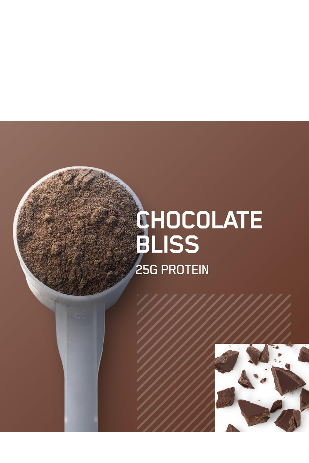 أوبتيموم نيوتريشن (ON) جولد ستاندرد 100% بروتين معزول، 25 جرام من البروتين - شوكولاتة بليس، 1.64 رطل، 24 حصة (744 جرام)