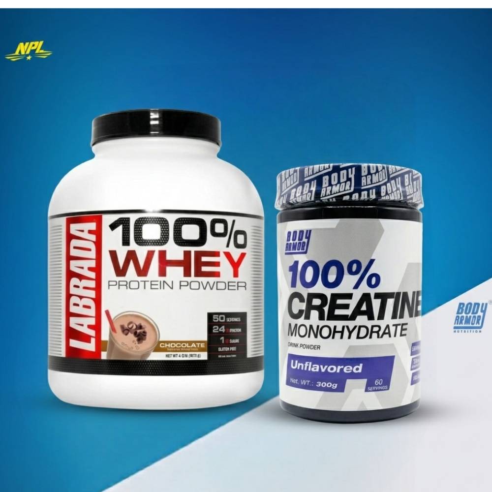 Labrada Nutrition  100% Whey Protein + Body Armor Creatine Monohydrate