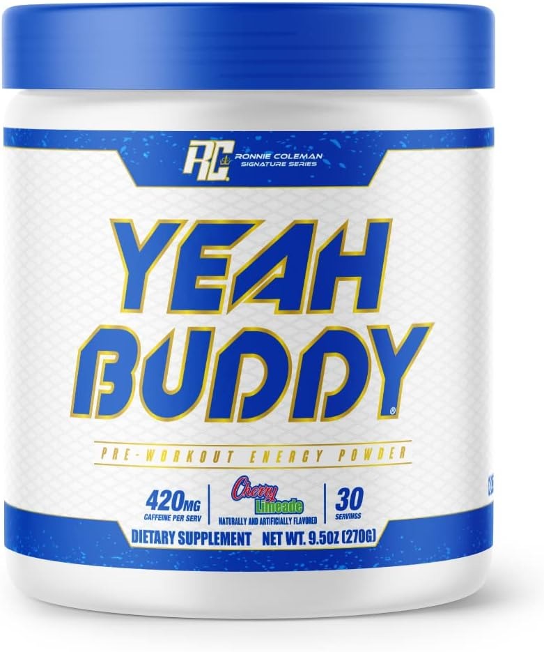 Ronnie Coleman Signature Series Yeah Buddy 30 Serve Pre-Workout Supplement, Cherry Limeade, 9.5 Oz