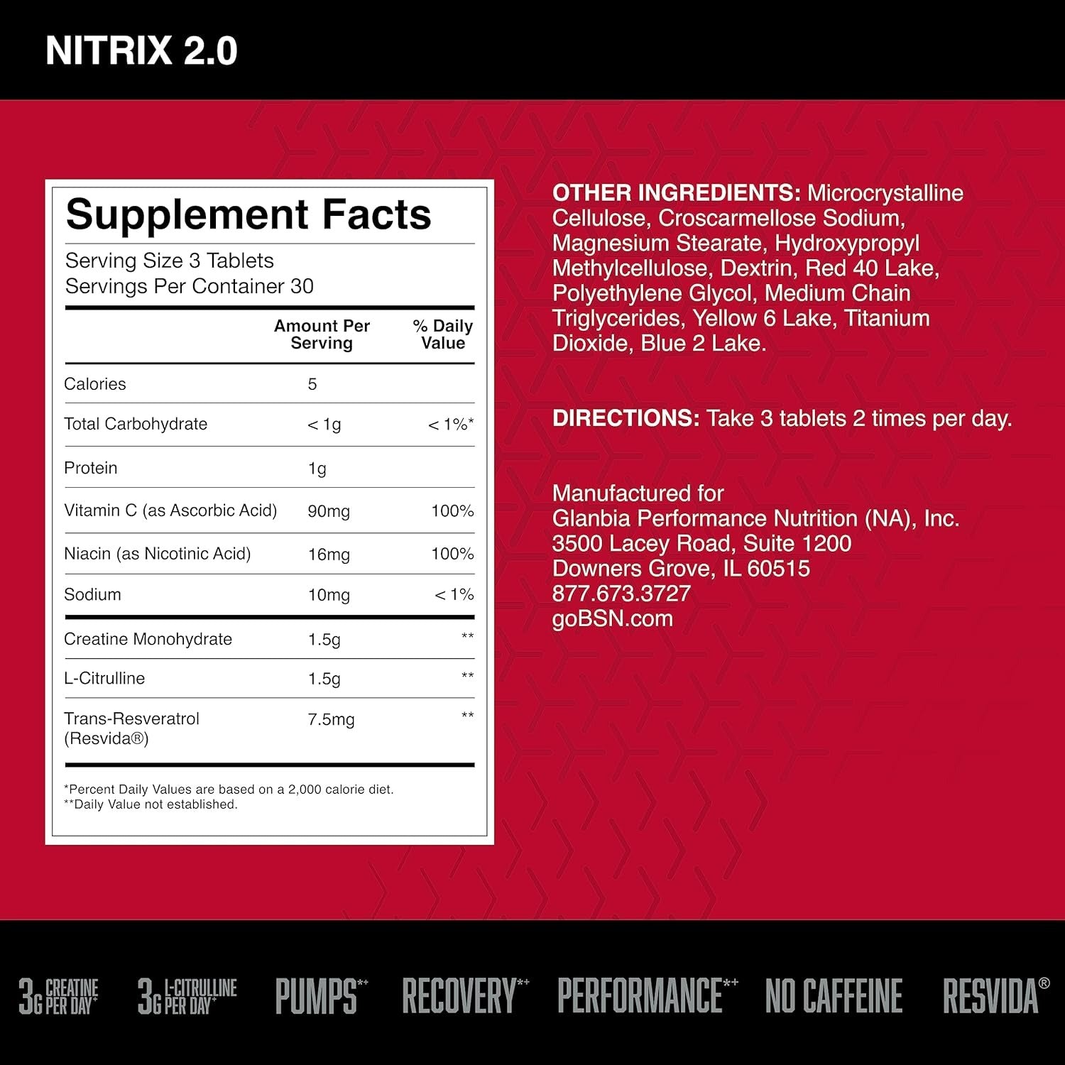 BSN Nitrix Concentrate, 90 Tablets