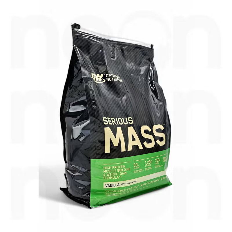 Serious Mass: High Protein Muscle Building & Weight Gainer Protein Powder, 50 Grams Of Protein, Vitamin C, Zinc - Vanilla, 12 Lbs (5.44 KG)