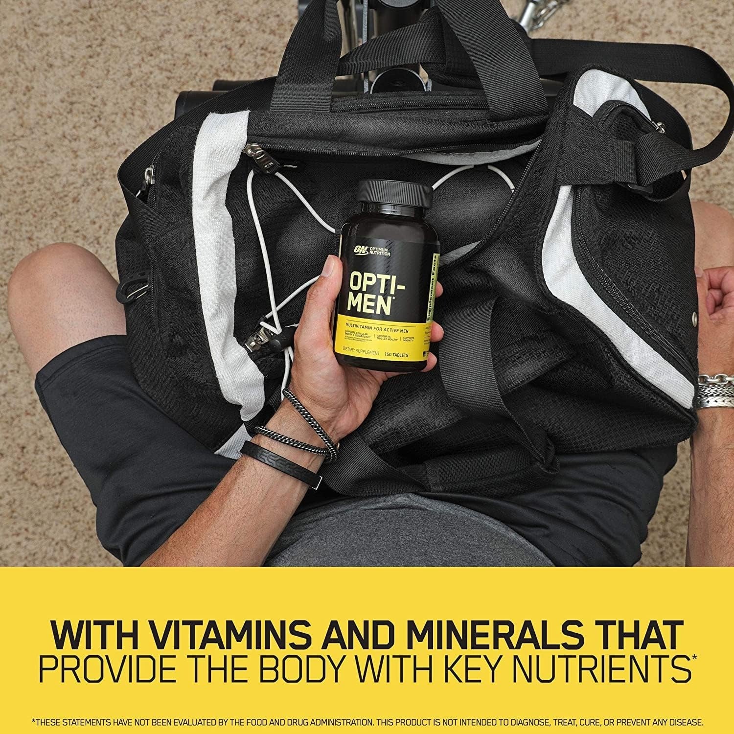 Optimum Nutrition (ON) Opti-Men, Vitamin C, Zinc and Vitamin D, E, B12 for Immune Support Mens Daily Multivitamin Supplement - 90 Count