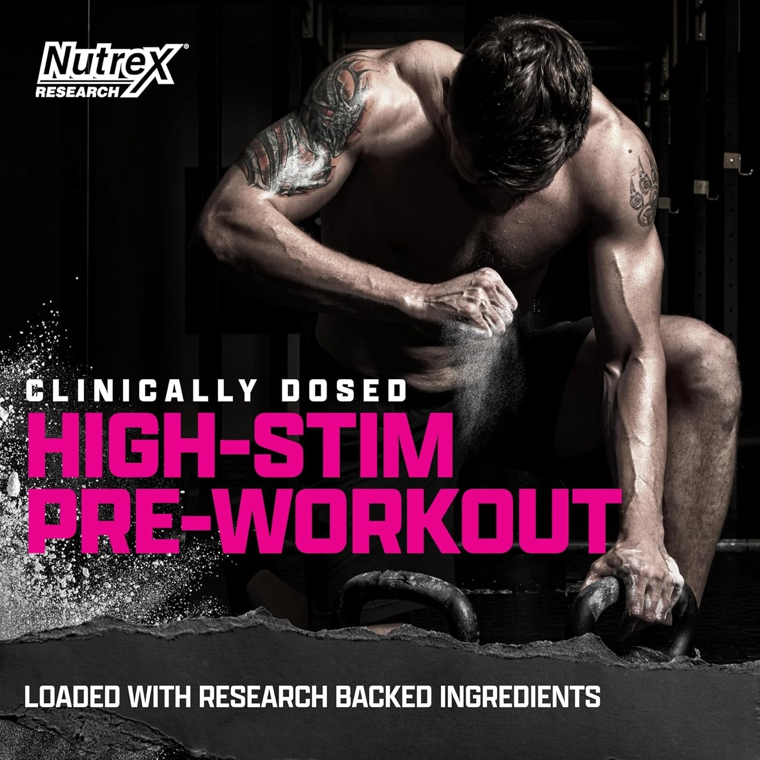 Nutrex Research Outlift Amped, (Strawberry Watermelon, 22 Servings) - Explosive Energy Boost, Unmatched Muscle Pumps, Enhanced Mental Focus, High-Stim Pre-Workout Formula, Caffeine, Electrolytes.