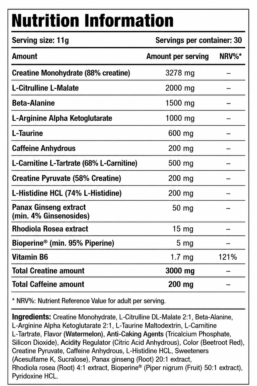 Body Armor 330g | PER-Workout-Mango Flavor, 30Servings