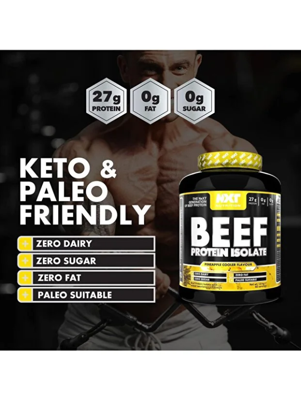 NXT Nutrition Beef Isolate, Pineapple Cooler, 4 LBS, Zero Dairy, Zero Sugar