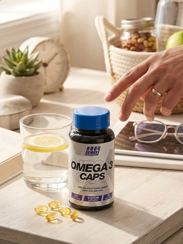 Body Armor Omega 3 Capsules – 100 Capsules (50 Servings) | Fish Oil Supplement | With DL Alpha Tocopherol Antioxidant | Easy-to-Swallow Softgels