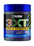 3XT Max Energy High Stimulant Thermogenic Pre-Workout Powder – Blue Raspberry Flavour | 400mg Caffeine, TeaCrine® & Yohimbe | Energy, Focus, Strength & Endurance Support | 30 Servings | 180g