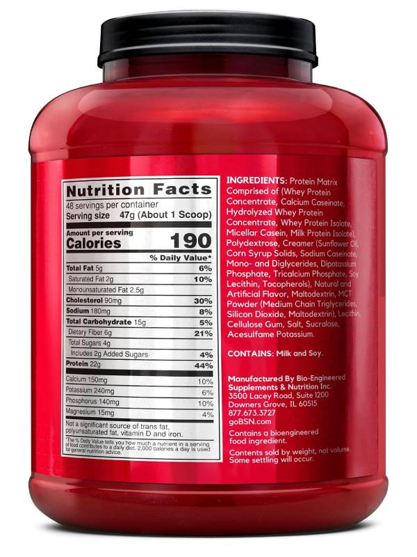 BSN Syntha-6 Ultra Premium Protein Matrix, Whey Protein Powder, Micellar Casein, Milk Protein Isolate Powder - Vanilla Milkshake, 5 lbs, 48 Servings (2.27 KG)